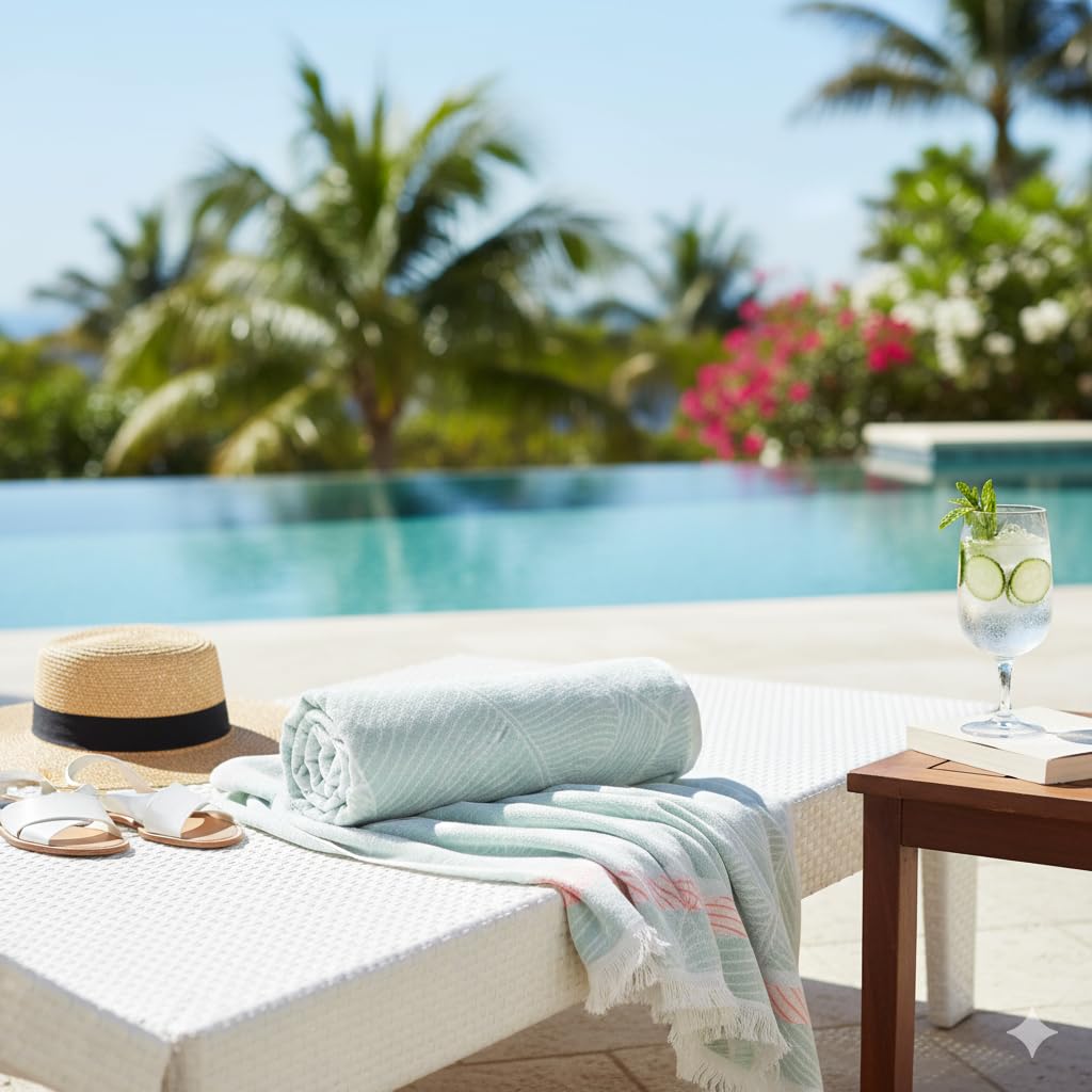 LINVIA Beach Towel - Leaves